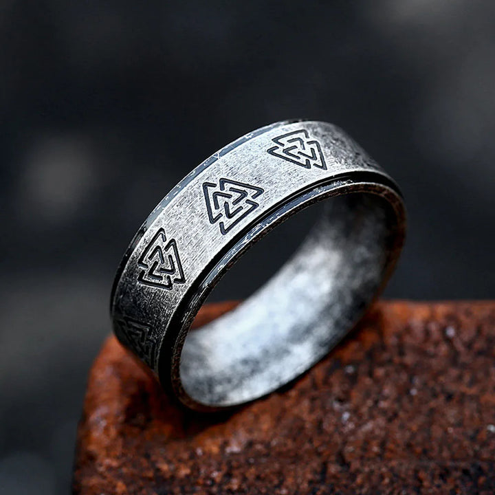 WorldNorse Odin Valknut Nordischer Rune Wikinger-Ring