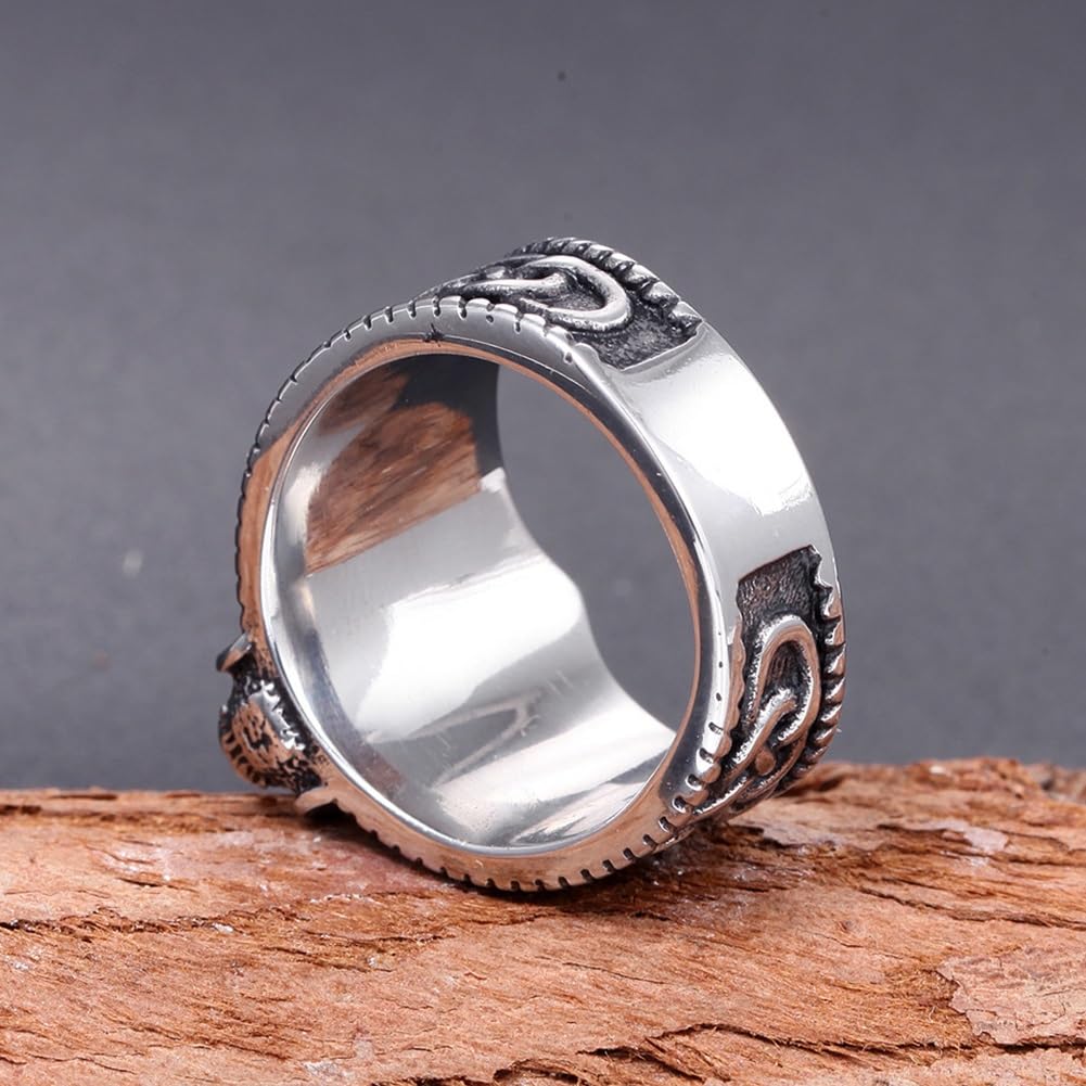 WorldNorse Thors Hammer Wikingerring aus Edelstahl