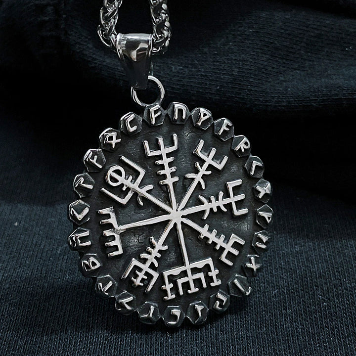 WorldNorse Klassische Odin Wikinger Kompass Rune Halskette