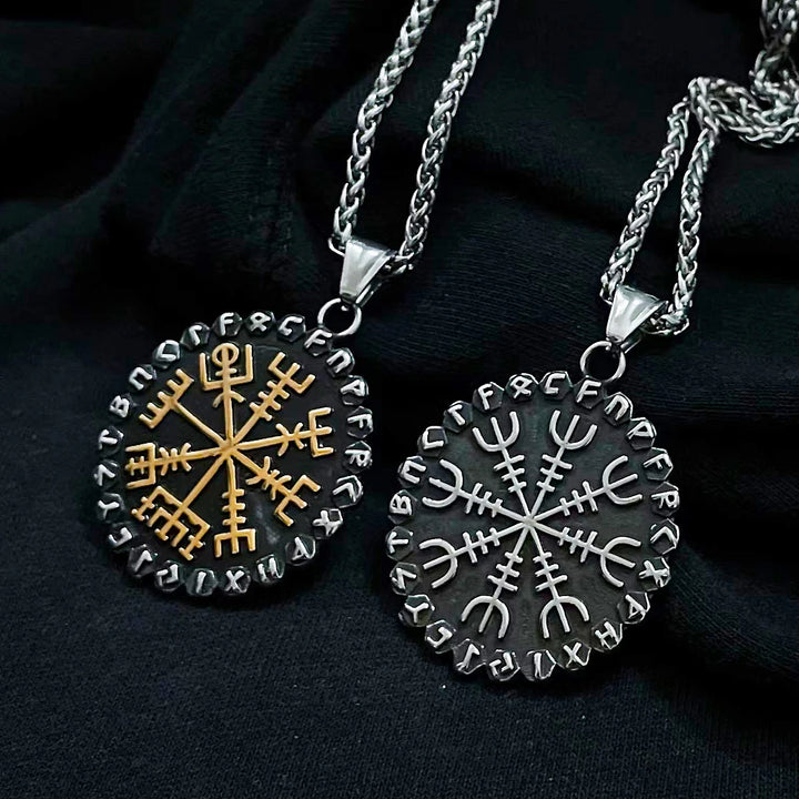 WorldNorse Klassische Odin Wikinger Kompass Rune Halskette
