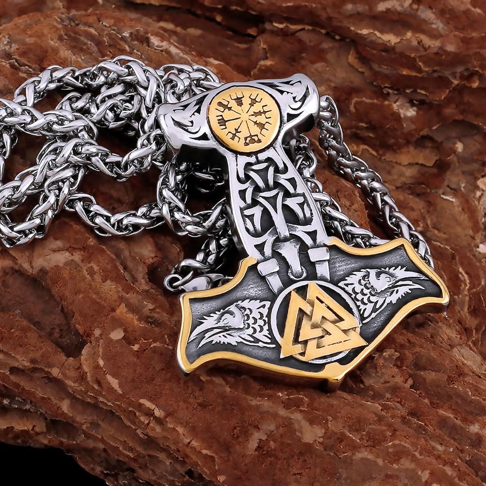 WorldNorse Wikinger-Halskette mit Keltischer Knoten , Valknut