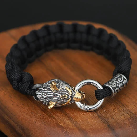WorldNorse Nordisches Mjölnir Wolf -Armband
