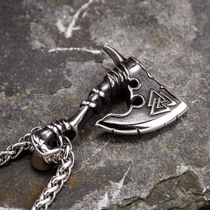 WorldNorse Viking Valknut Axt Halskette