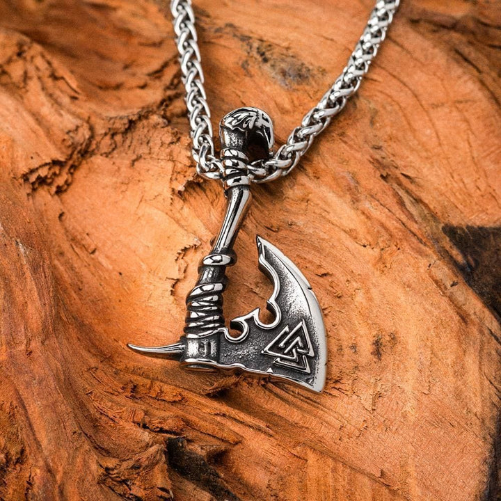 WorldNorse Viking Valknut Axt Halskette