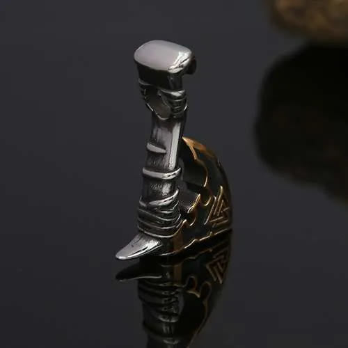 WorldNorse Viking Valknut Axt Halskette