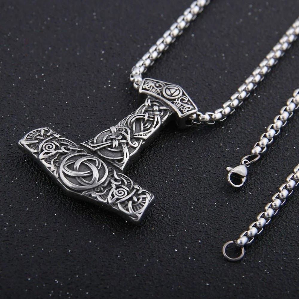 WorldNorse Mjölnir Wikinger-Halskette aus Edelstahl