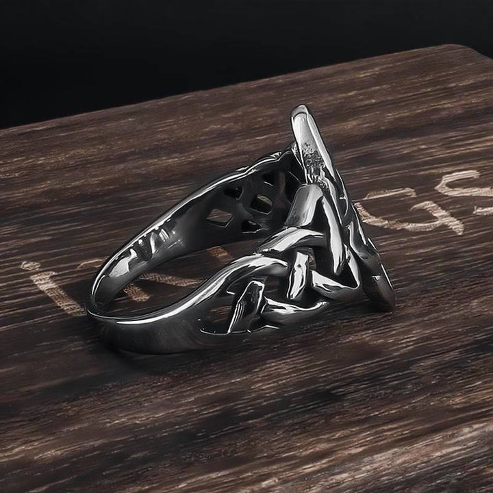 WorldNorse Keltischer Knoten Dreifachhorn Odins Ring