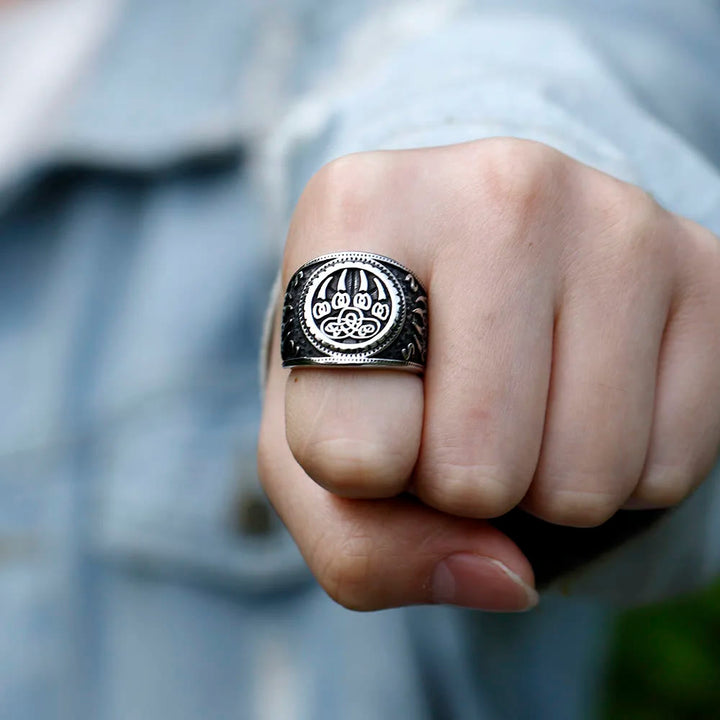WorldNorse Bärenklaue Edelstahl Wikingerring