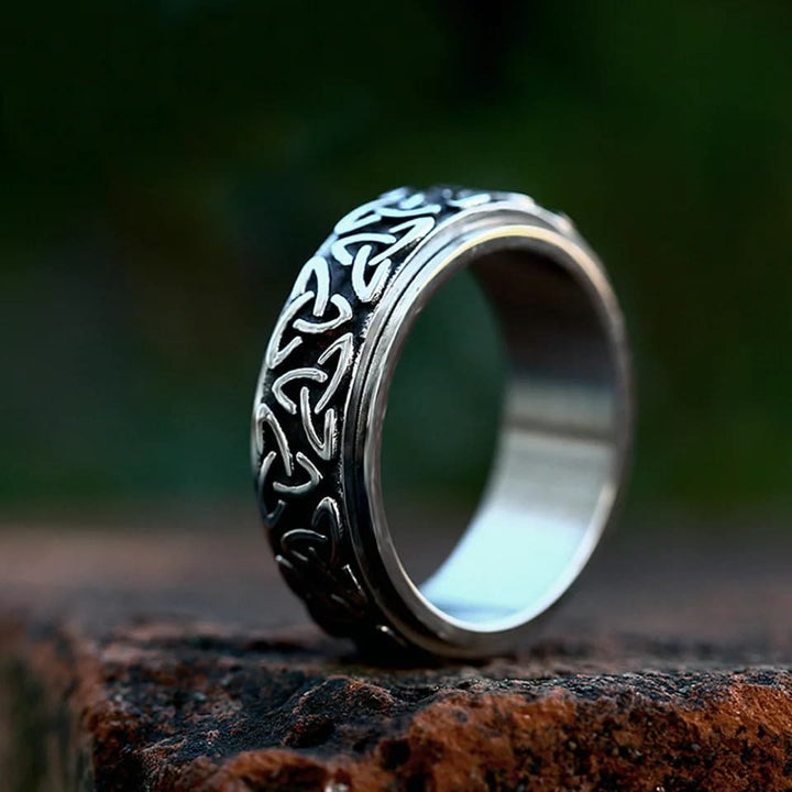 WorldNorse Nordischer Wikinger-Totem-Ring mit Keltischer Knoten