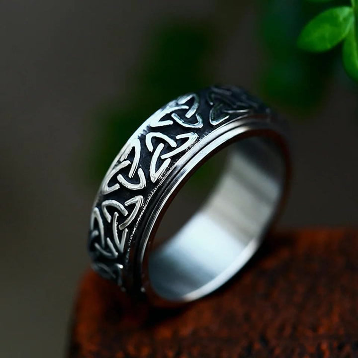 WorldNorse Nordischer Wikinger-Totem-Ring mit Keltischer Knoten