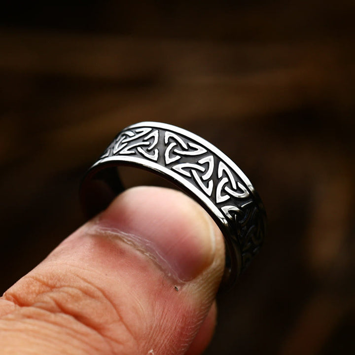 WorldNorse Nordischer Wikinger-Totem-Ring mit Keltischer Knoten