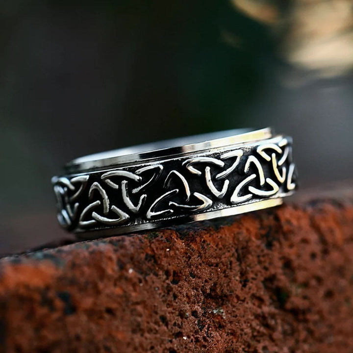 WorldNorse Nordischer Wikinger-Totem-Ring mit Keltischer Knoten