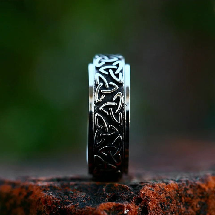 WorldNorse Nordischer Wikinger-Totem-Ring mit Keltischer Knoten