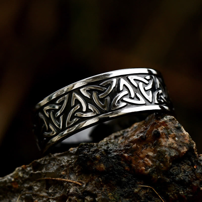 WorldNorse Nordischer Wikinger-Totem-Ring mit Keltischer Knoten