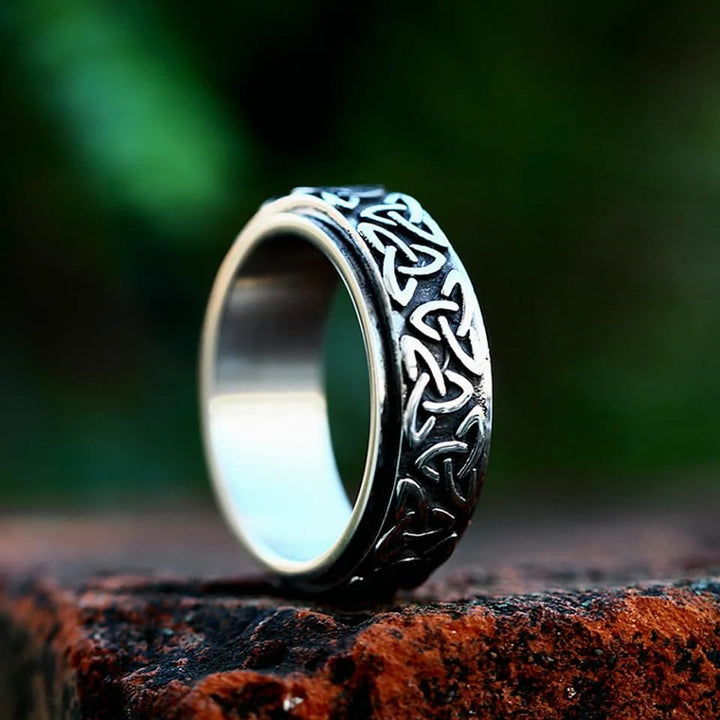 WorldNorse Nordischer Wikinger-Totem-Ring mit Keltischer Knoten