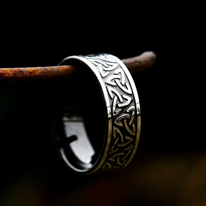 WorldNorse Nordischer Wikinger-Totem-Ring mit Keltischer Knoten