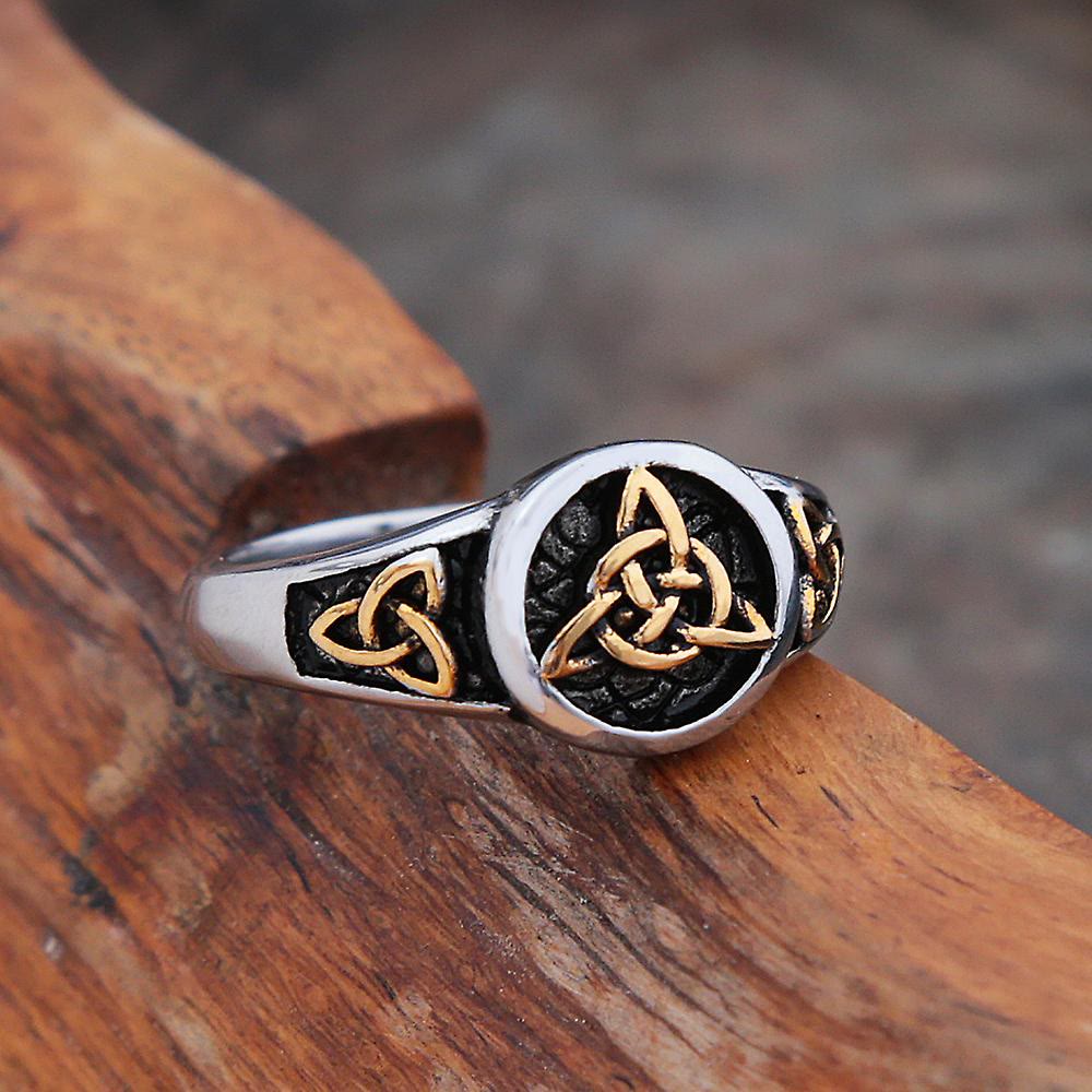 WorldNorse Vintage Dreieck Wikinger Ring