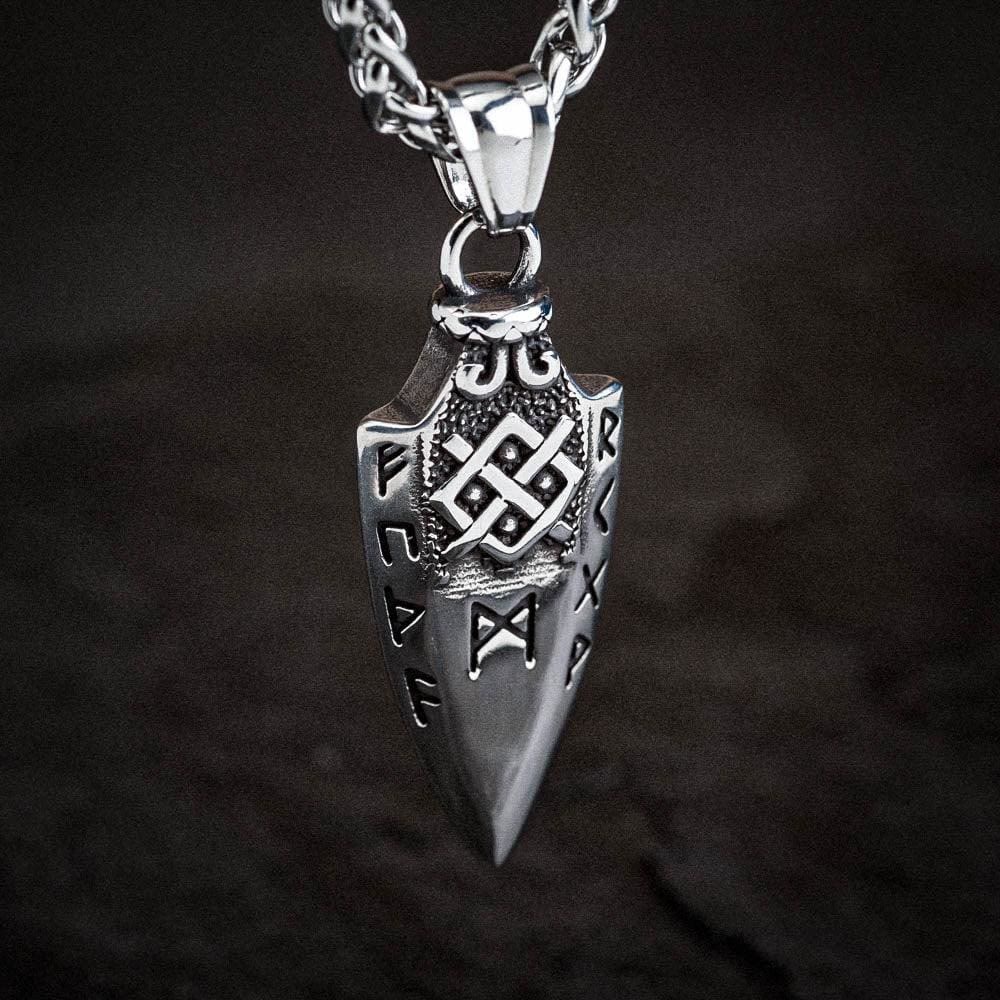 WorldNorse Spear Rune Dreifaches Horn von Odin Halskette