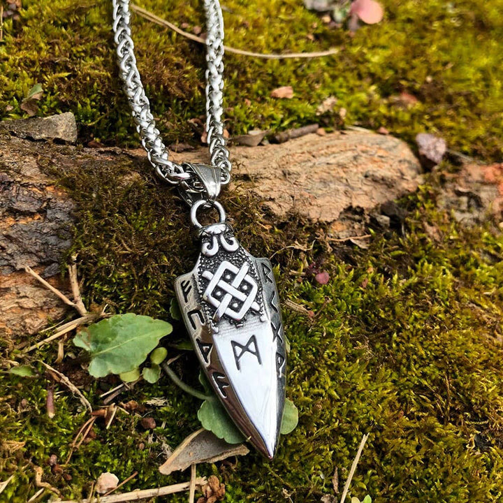 WorldNorse Spear Rune Dreifaches Horn von Odin Halskette