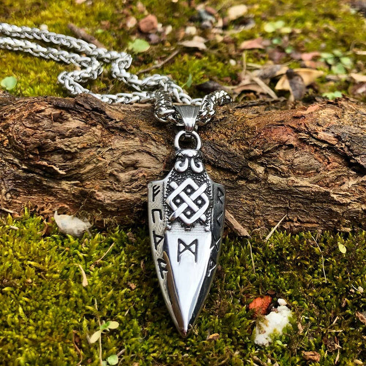 WorldNorse Spear Rune Dreifaches Horn von Odin Halskette