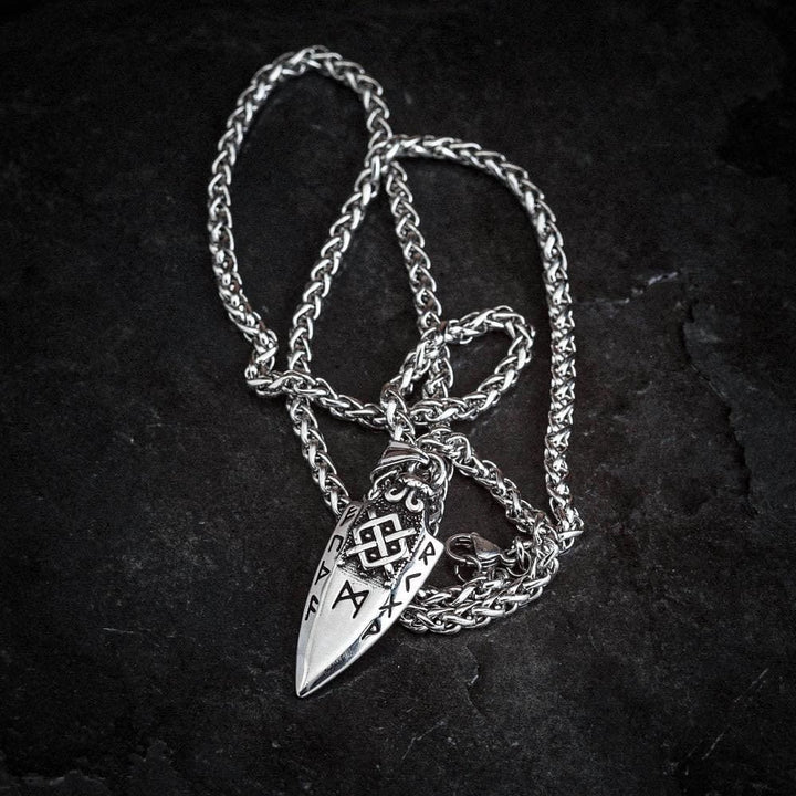 WorldNorse Spear Rune Dreifaches Horn von Odin Halskette