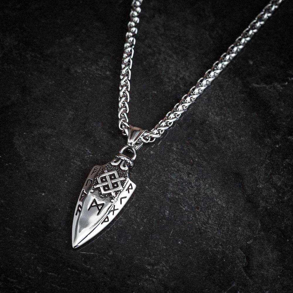 WorldNorse Spear Rune Dreifaches Horn von Odin Halskette