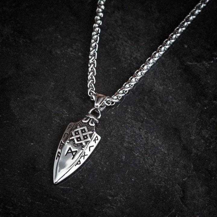 WorldNorse Spear Rune Dreifaches Horn von Odin Halskette