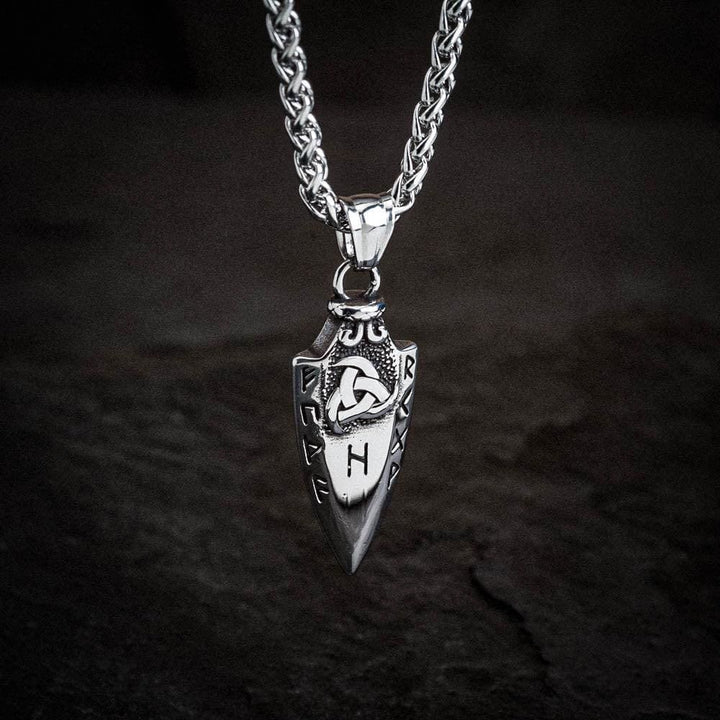 WorldNorse Spear Rune Dreifaches Horn von Odin Halskette