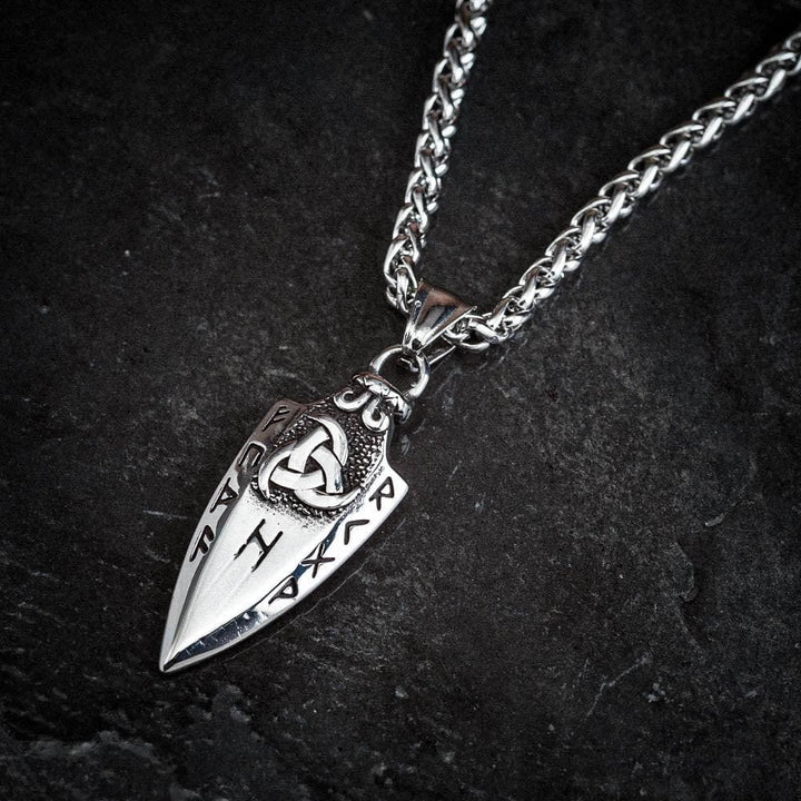 WorldNorse Spear Rune Dreifaches Horn von Odin Halskette