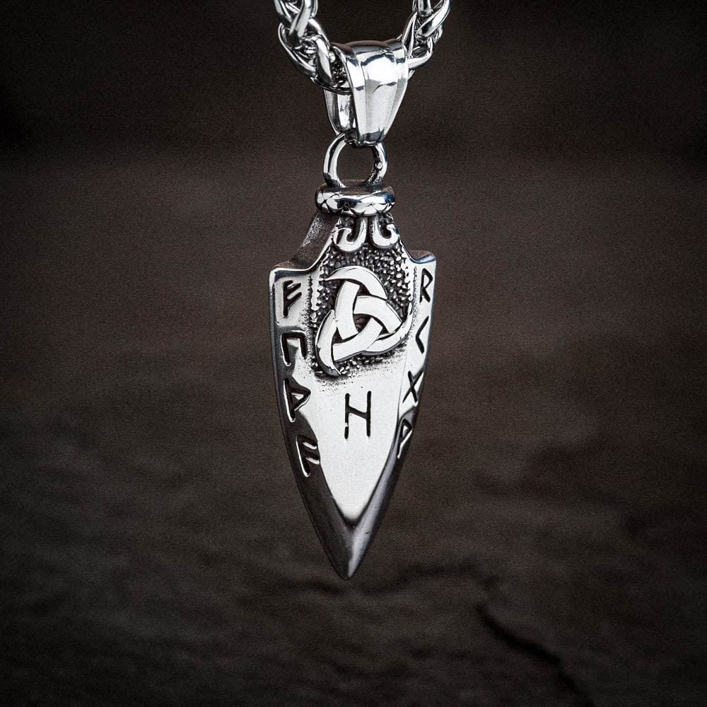 WorldNorse Spear Rune Dreifaches Horn von Odin Halskette