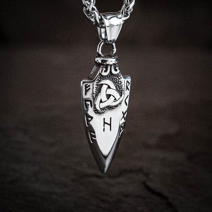 WorldNorse Spear Rune Dreifaches Horn von Odin Halskette
