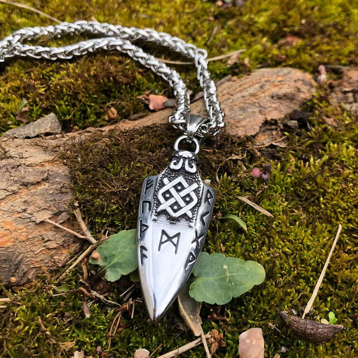 WorldNorse Spear Rune Dreifaches Horn von Odin Halskette