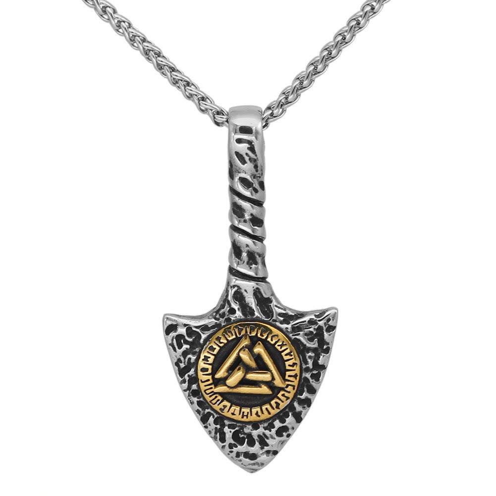 WorldNorse Nordischer Krieger-Talisman mit Odins-Symbol-Halskette