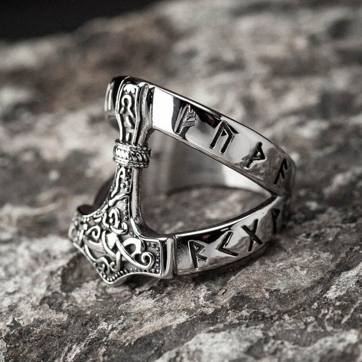 WorldNorse Bold Offener Wikinger-Hammerring Mjölnir