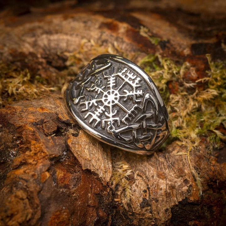 WorldNorse Punk Retro Vegvisir und Keltischer Knoten