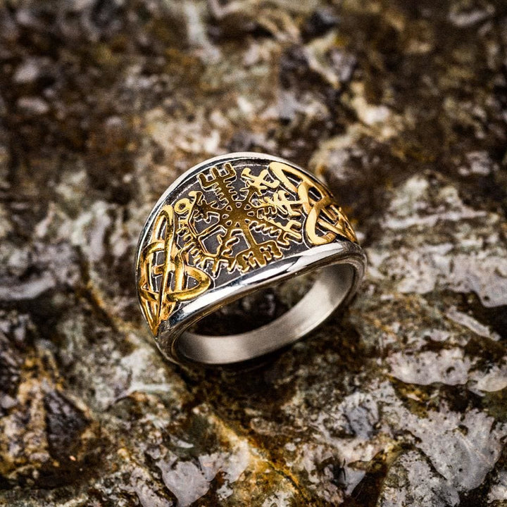 WorldNorse Punk Retro Vegvisir und Keltischer Knoten
