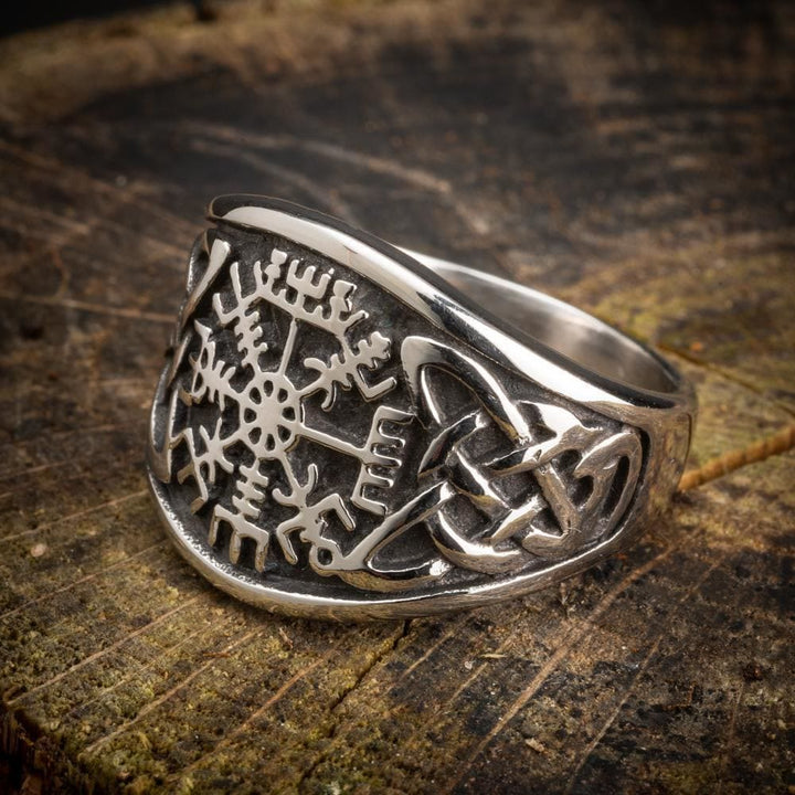 WorldNorse Punk Retro Vegvisir und Keltischer Knoten