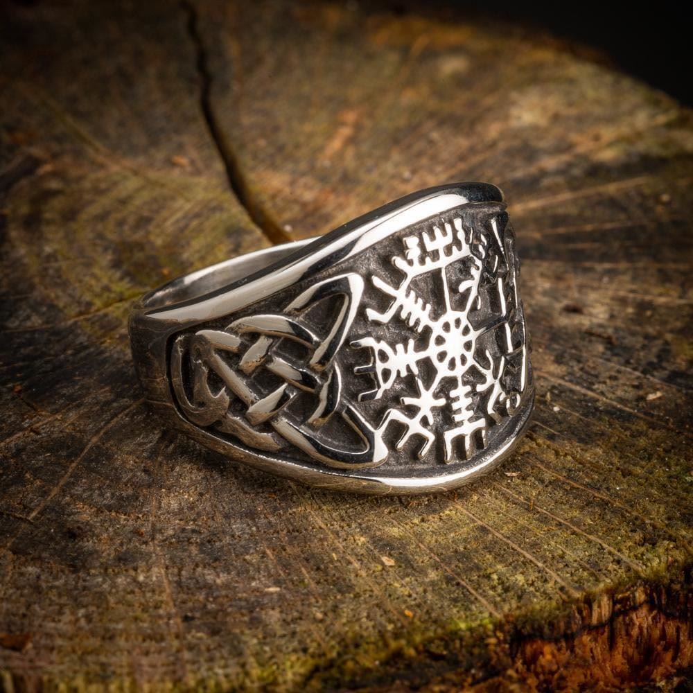 WorldNorse Punk Retro Vegvisir und Keltischer Knoten