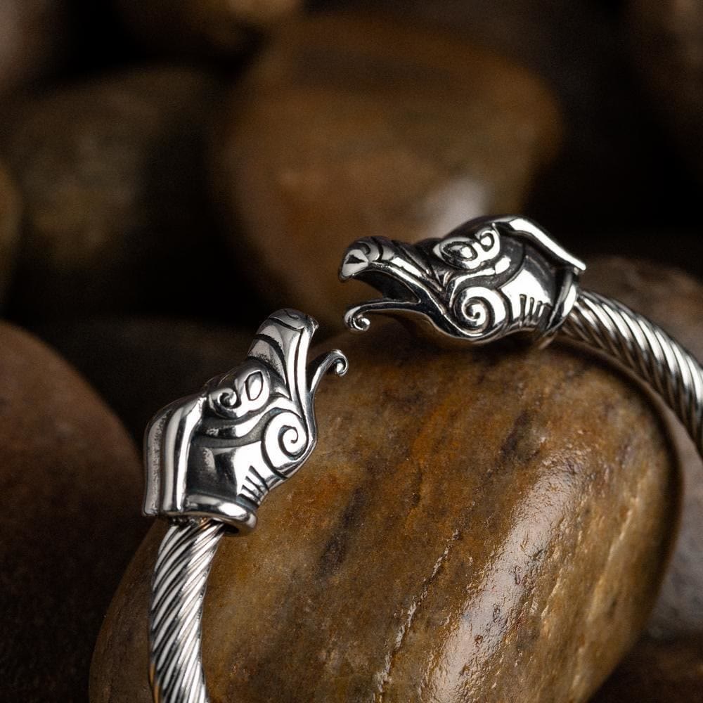 WorldNorse Offenes Armband mit Nordischer Drache