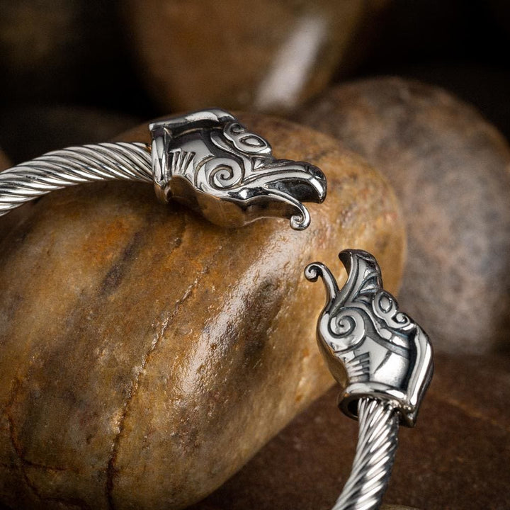 WorldNorse Offenes Armband mit Nordischer Drache