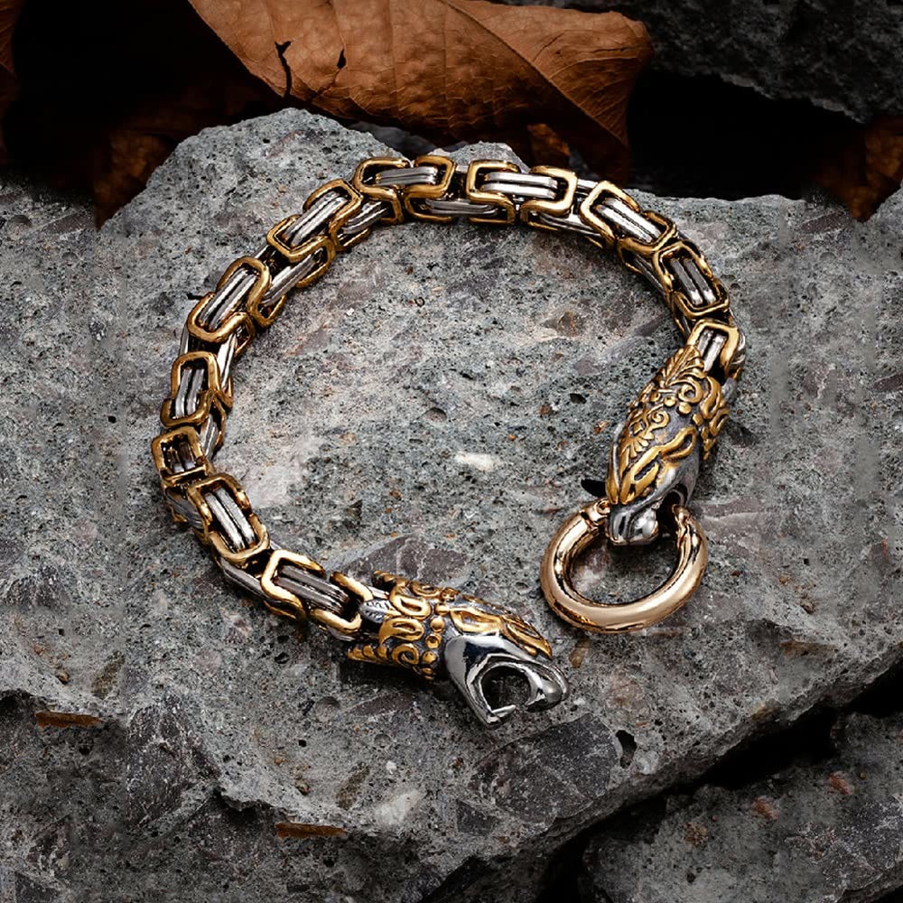 WorldNorse Herren-Armband mit Wolf - image 1