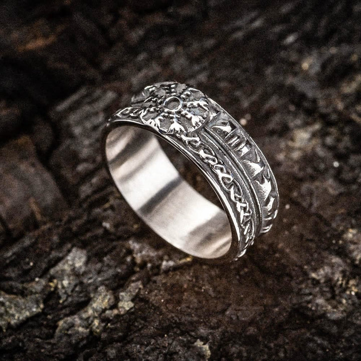 WorldNorse Helm der Ehrfurcht Edelstahl mit keltischem Design Ring