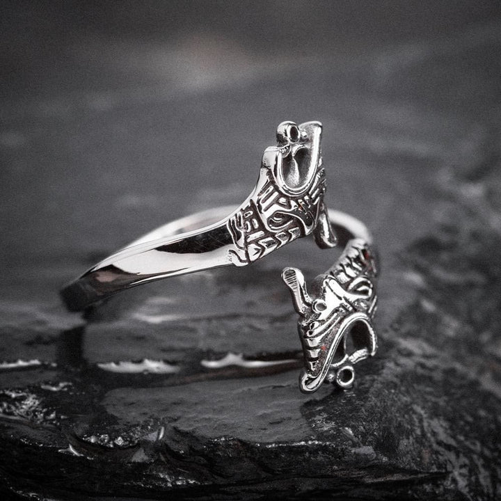 WorldNorse Nordischer Krieger Verstellbarer Jormungand-Ring