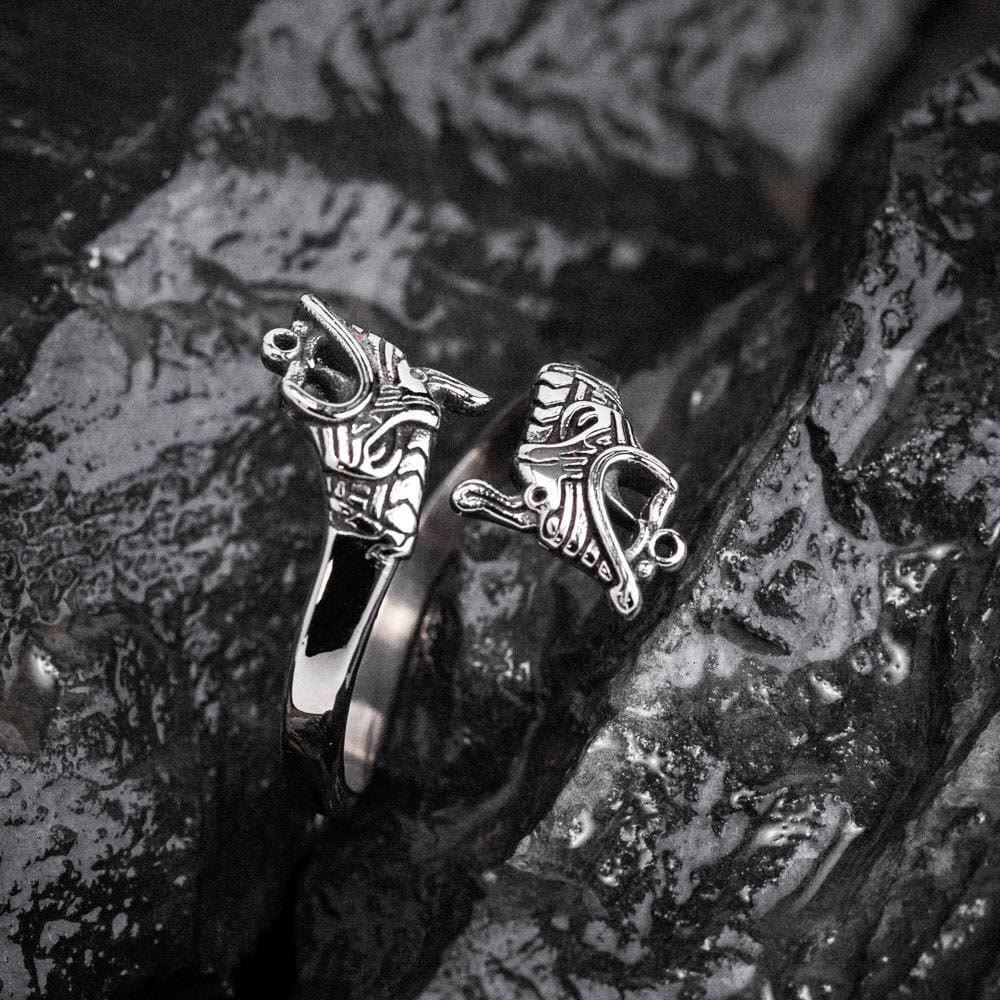 WorldNorse Nordischer Krieger Verstellbarer Jormungand-Ring