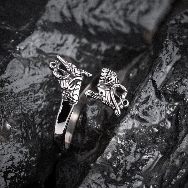 WorldNorse Nordischer Krieger Verstellbarer Jormungand-Ring