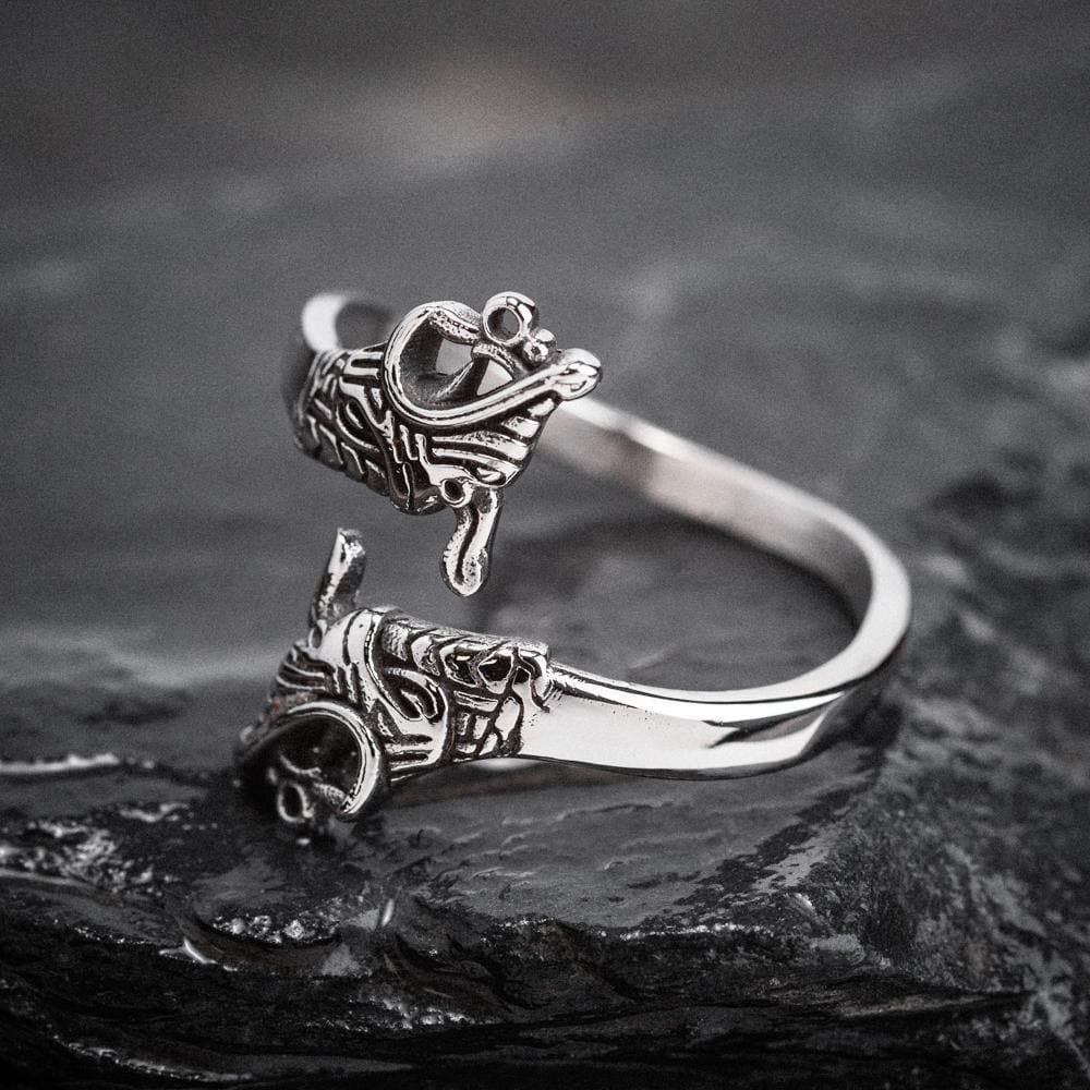 WorldNorse Nordischer Krieger Verstellbarer Jormungand-Ring