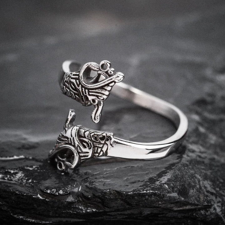 WorldNorse Nordischer Krieger Verstellbarer Jormungand-Ring