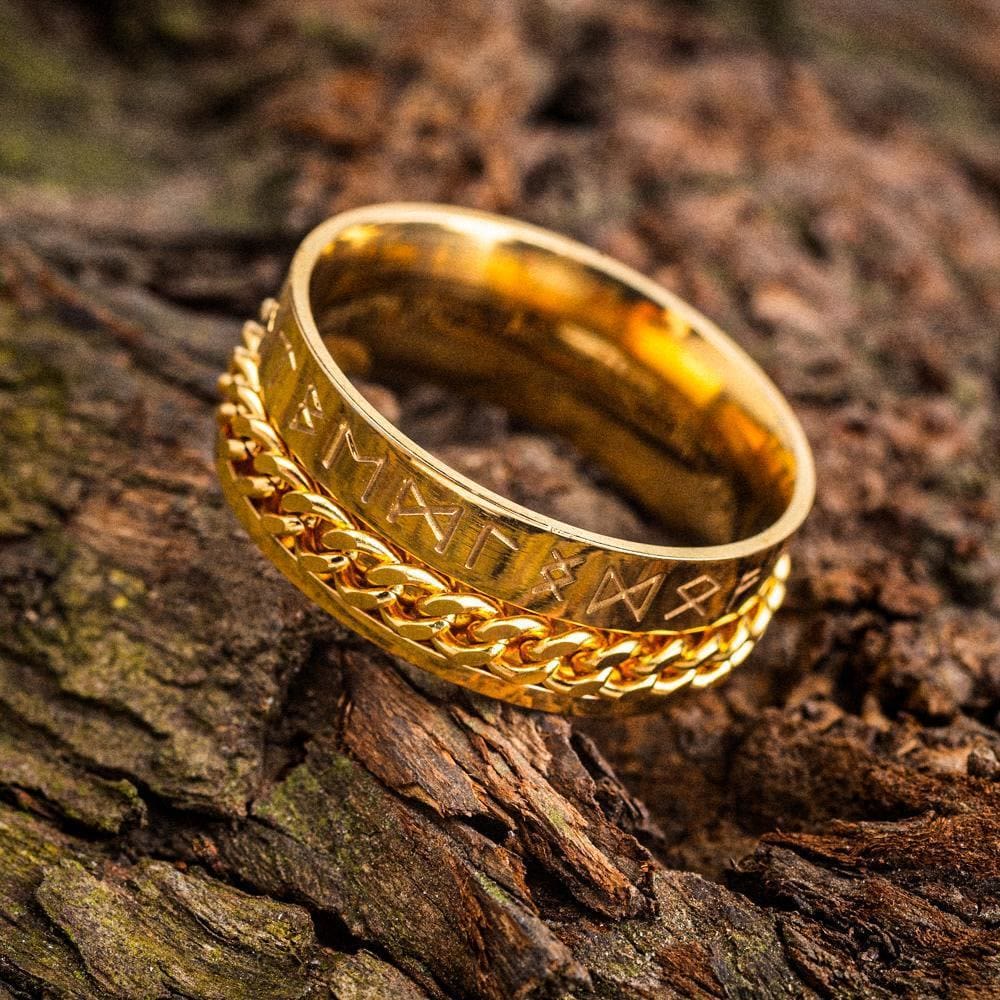 WorldNorse Wikinger-Runenkette, Drehring aus Edelstahl - image 4
