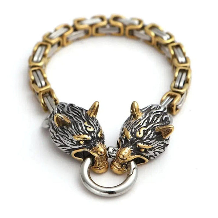 WorldNorse Nordic Geri und Freki Wölfe Armband