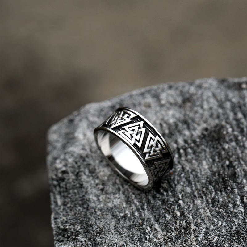 WorldNorse Drachenkopf Keltischer Knoten Edelstahl Wikinger Ring